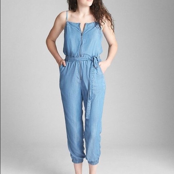 gap jean jumpsuit